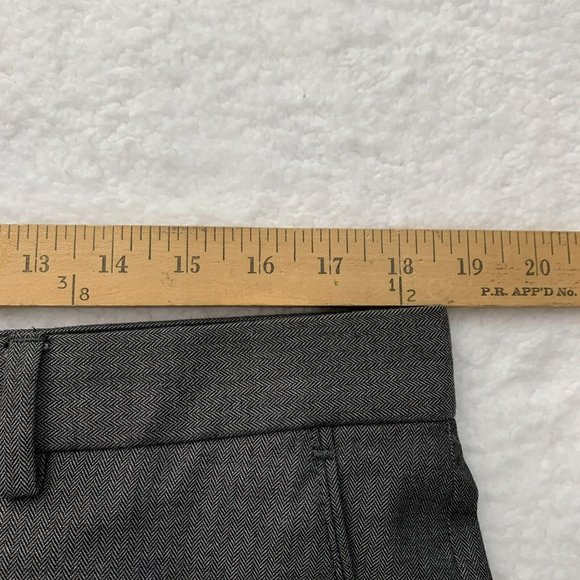 Banana Republic Men's 36x32 Charcoal Herringbone Tailored Fit Dress Slacks - Picture 6 of 9